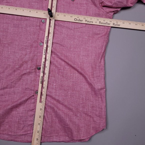 Ted Baker Cotton Linen Roll Tab Flip Cuff Button Up Shirt Lightweight Preppy 3 M - Picture 9 of 9